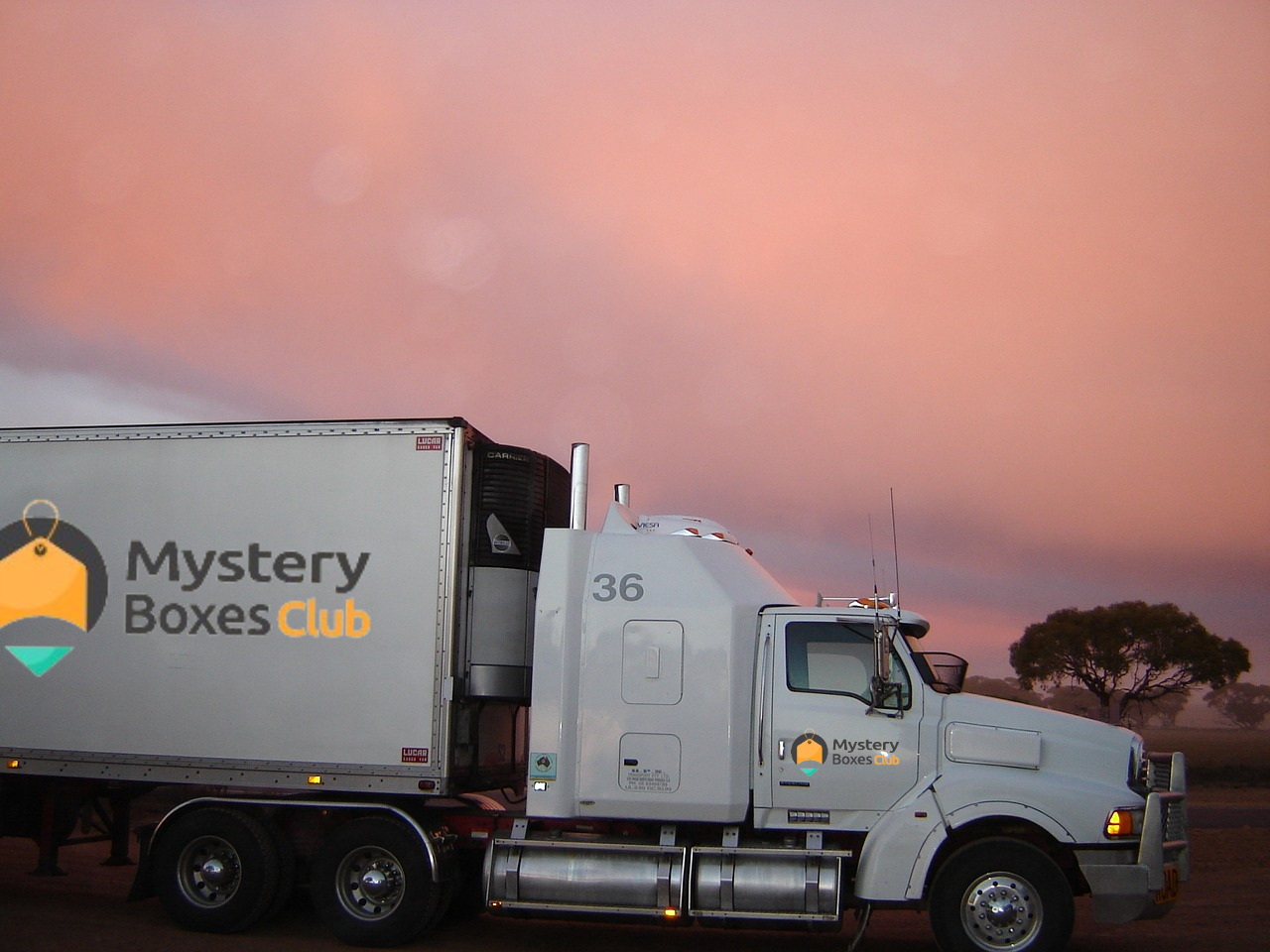 mystery boxes logo truck